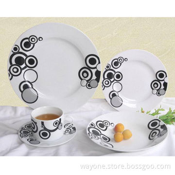 20-piece Round Porcelain Dinner Set, Customized Designs are Accepted